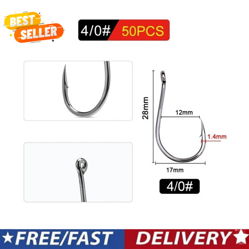 100pcs circle fishing hooks - circle, 1#