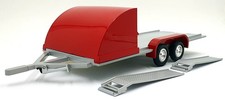 Auto World 1/18 Scale AMM1167/06 - Four Wheel Open Car Haul - Red