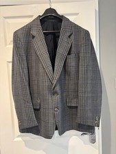 Vintage Dunn & co Cambridge collection blazer jacket 46 wool grey blue