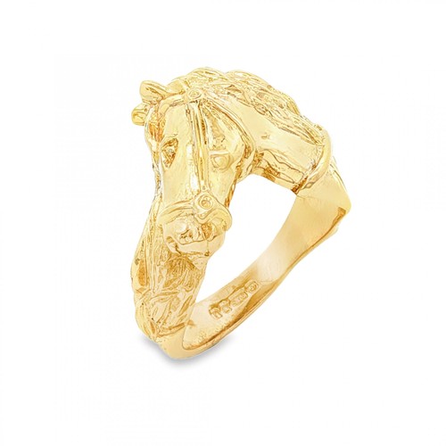 9ct yellow gold - horse, head
