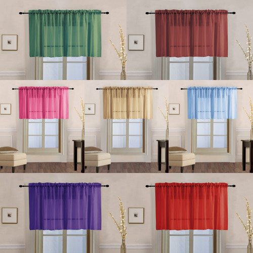 1pc sheer straight valance - 1pc,