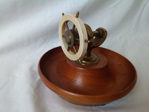 Vintage cast brass and - vintage, wood