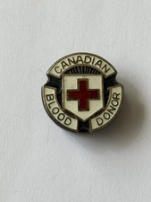 Old Sterling Silver Canadian Blood Donor Badge.
