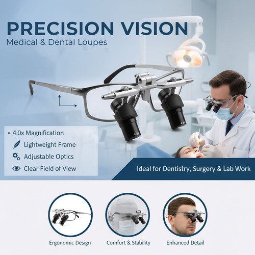 Dental surgery magnifier - 4.0x,