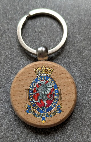 Round wooden keyring with - wooden,