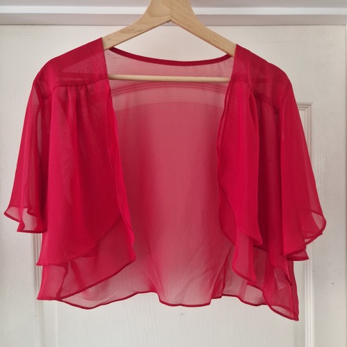 Size red shrug bolero wrap - red,