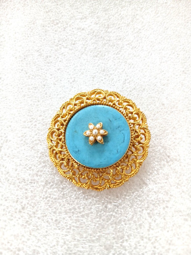 Vintage blue ceramic seed - vintage,