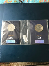 2020 Gibraltar Christmas 50p and £2 Coin Set BUNC