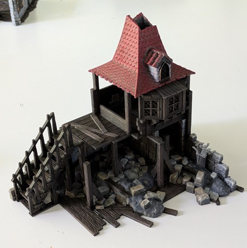 Ruined house 28mm dnd terrain - house,