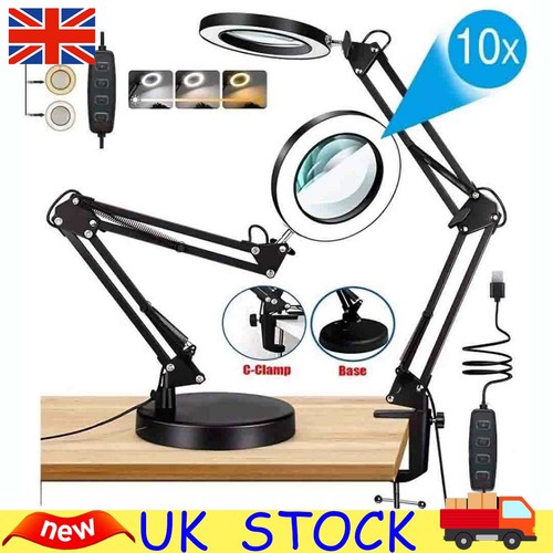10x magnifier glass led - led, desk