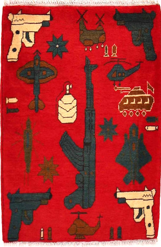 Hand made vintage afghan - afghan, war
