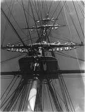 Photo:Furling sail aboard