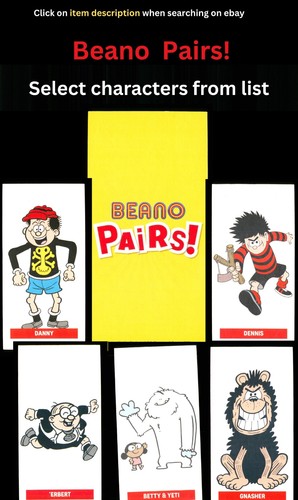 Beano pairs select - beano, pairs!