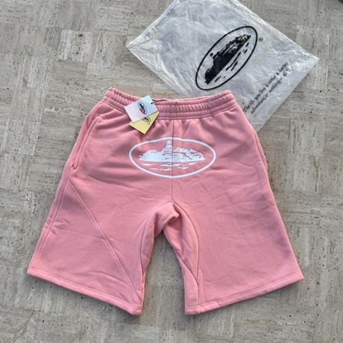 Corteiz pink white shorts - pink,