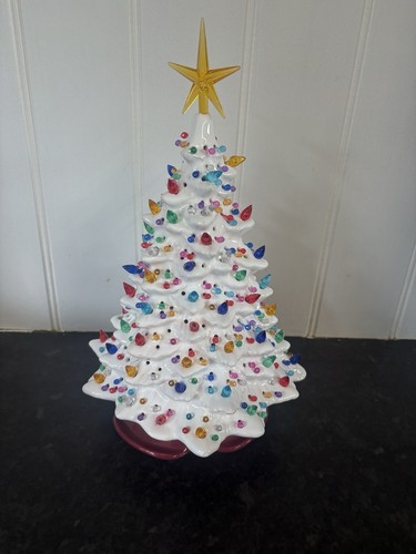 Ceramic christmas tree table - ceramic,