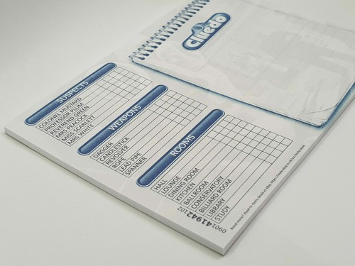 Cluedo detective notes note - cluedo,