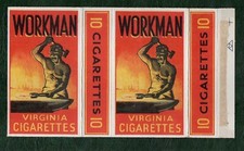 Old EMPTY cigarette packet Workman blacksmith at anvil  #303