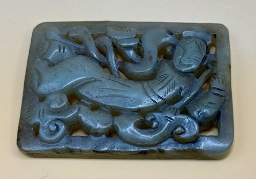 Chinese carved jade plaque - chinese,