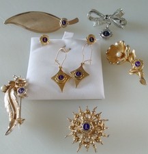 Lions Club Vintage Ladies Pins Brooch Earrings Collection X5+2