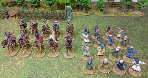 Painted 28mm medieval barons - painted,