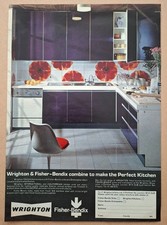 Wrighton/Fisher-Bendix Fitted Kitchens Original UK Press Advert  1970