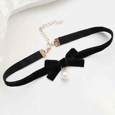 Vintage bow choker necklace - vintage,