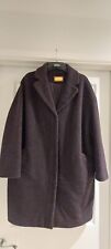 Marks & Spencer Per Una Burgundy Oxblood Wool Blend Winter Coat Mohair Fabric 10