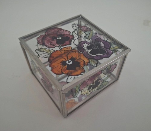 Vintage hand painted pansy - painted,