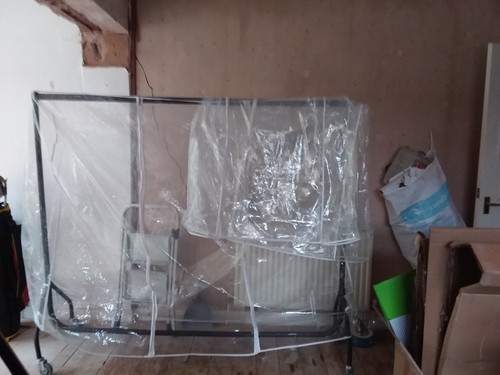 Clear clothes rail cover - clothes,