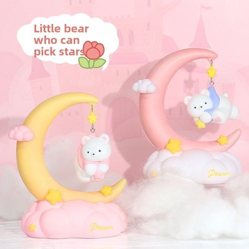 Adorable star bear night - bear, light