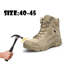 Men's Desert Army Combat Patrol Boots Tactical Military Work Tan Jungle Suede@UK