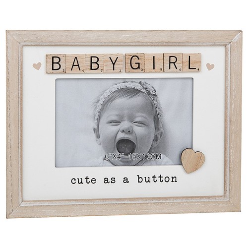 Baby girl scrabble photo - photo, frame