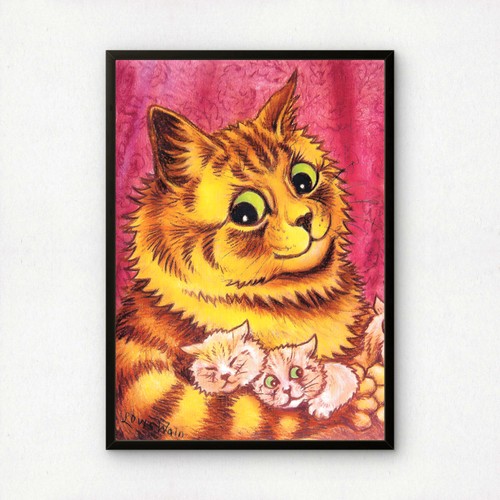 Louis wain happy mother - happy, |