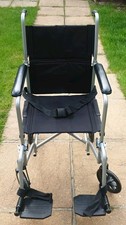 Drive Devilbiss Lightweight Folding Transport Wheelchair In Grey
