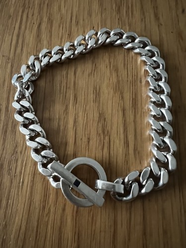 Sterling silver bracelet - silver, flat