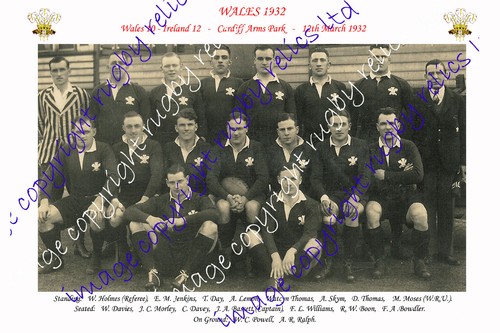 Wales 1932 rugby - rugby, team