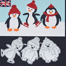 3 Christmas Penguins Metal