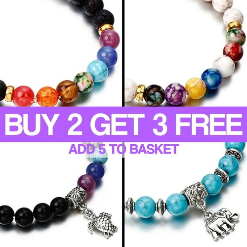 Chakra bracelet lava healing - bracelet,