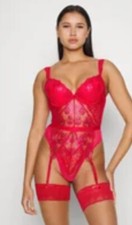 Ann Summers 💝The Carmen Body Red/12 D/DD & Stocking 💋