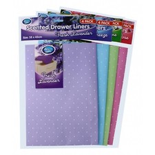 Scented Drawer Liner Sheets 4 PACK JASMINE ROSE LAVENDER OCEAN 58X43CM