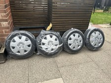 Four 16” Steel Wheels With Tyres And Wheel trims For Ford Transit Connect MK2