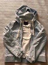 Mulberry Women’s  Blue Denim Jacket Size UK8 Made In Italy Broken Zip