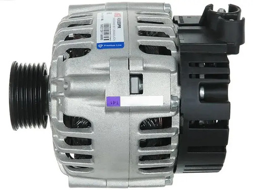 Alternator with belt pulley
