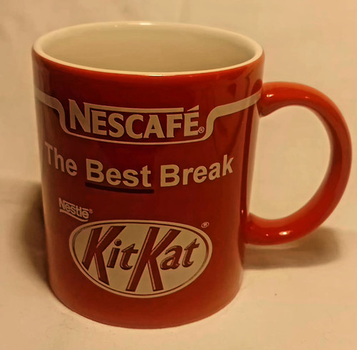 Vintage red nescafe kitkat - vintage, mug