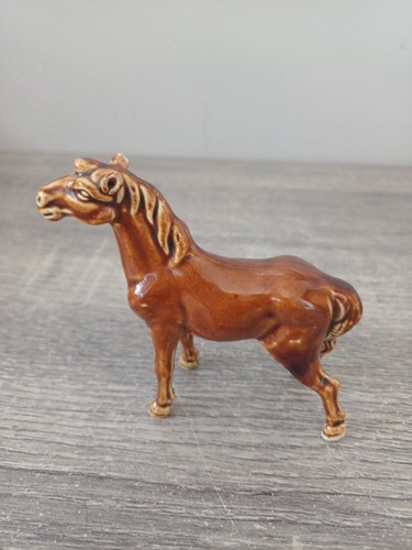 Vintage brown glazed ceramic - glazed,