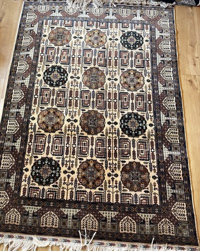 Handwoven afghan rug - handwoven,