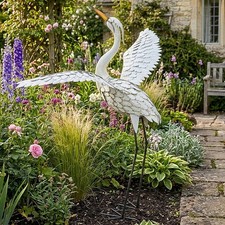 Extra Large Metal Heron Garden