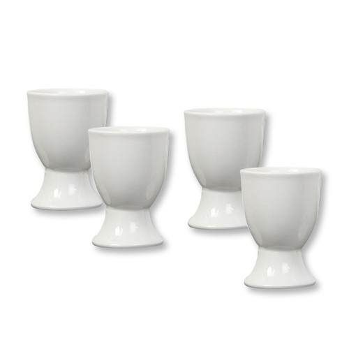 White egg cups - egg, 4pcs