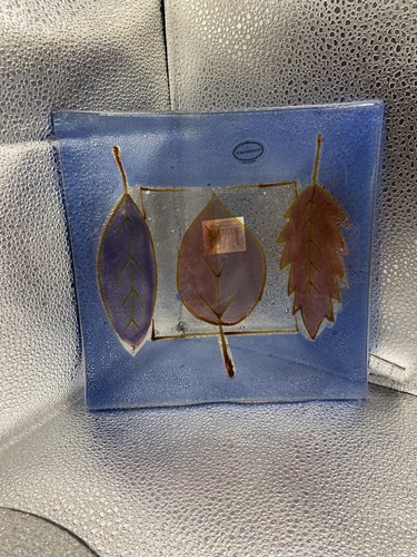 Plate fused glass decorative - plate,