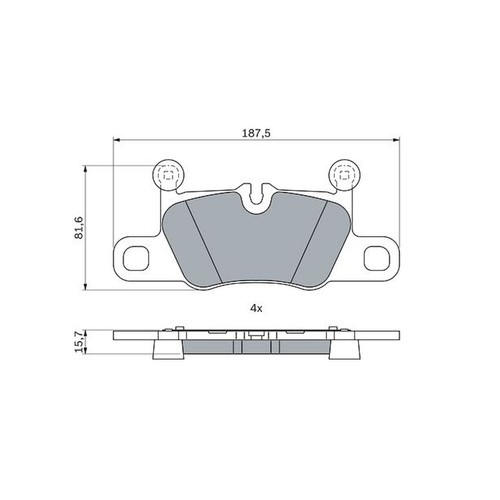 Brake pads set for porsche - pads,